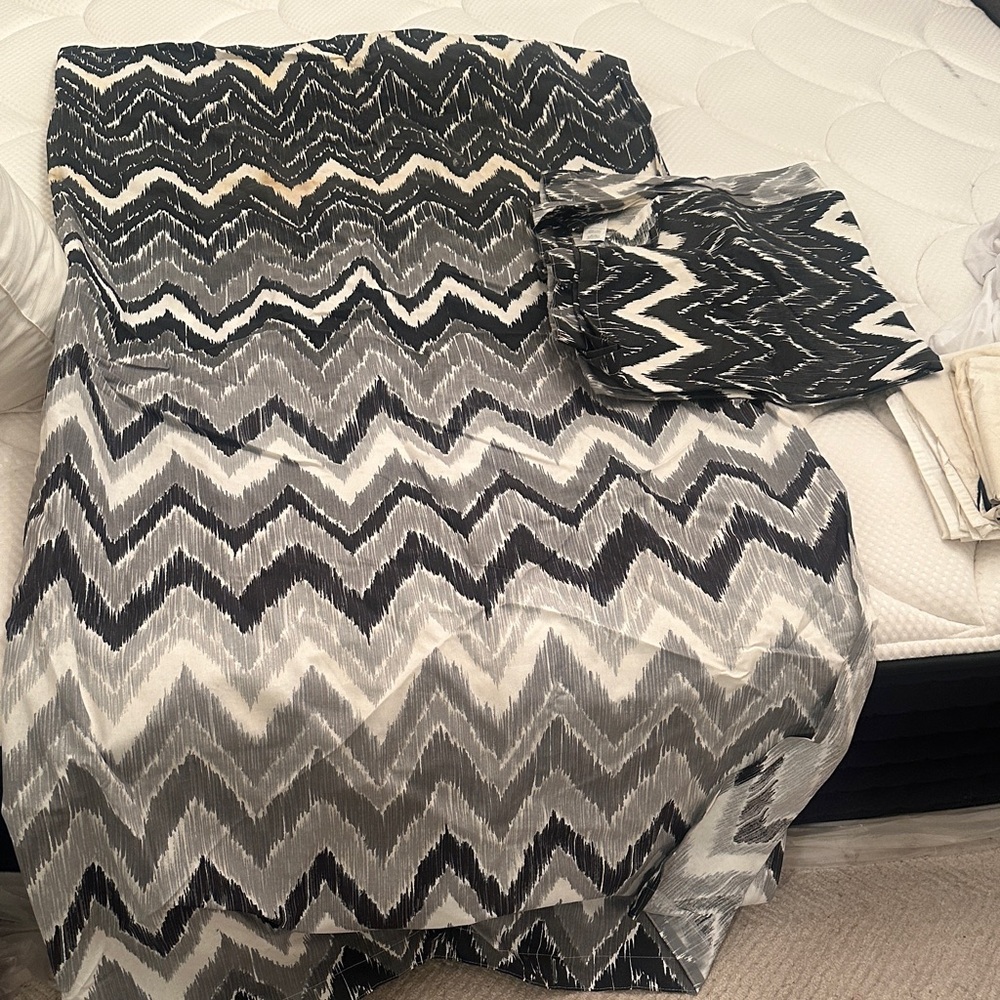 Gray Chevron Shower Curtain